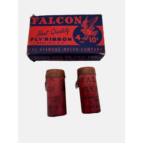 Vintage Picnic Supplies Wooden Utensils & Falcon Fly Ribbons w/ Original Boxes - Picture 6 of 6